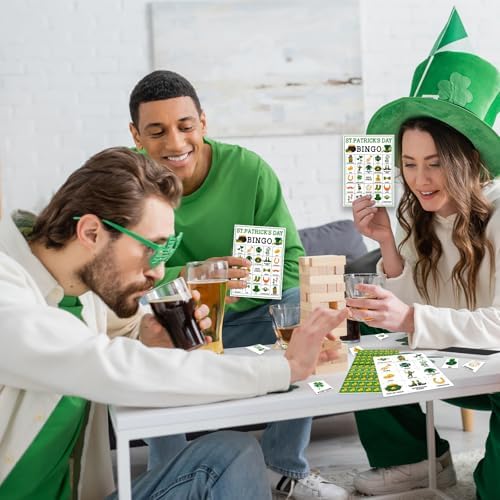 St. Patrick's Day Bingo Game for 24 Players, Festive Shamrock Activity