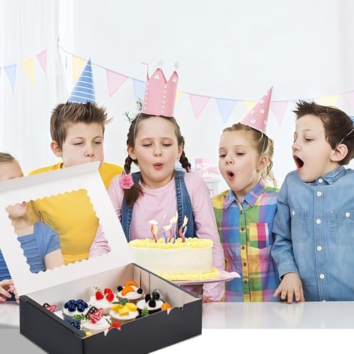 12 Count Cupcake Boxes, 4PCS Cupcake Container with Window and Inserts