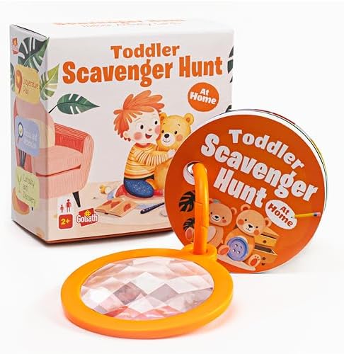 Scavenger Hunt at Home | Indoor Toddler Activity Cards with Magic Kaleidoscopic Lens | Sensory Games for 2-3 Year Olds | Learning Toys | Rainy Day Activity for Kids