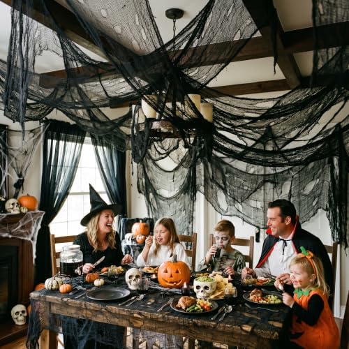 Tlswshsy 500'' x 39''Large Halloween Creepy Cloth, Spooky Gauze Decoration