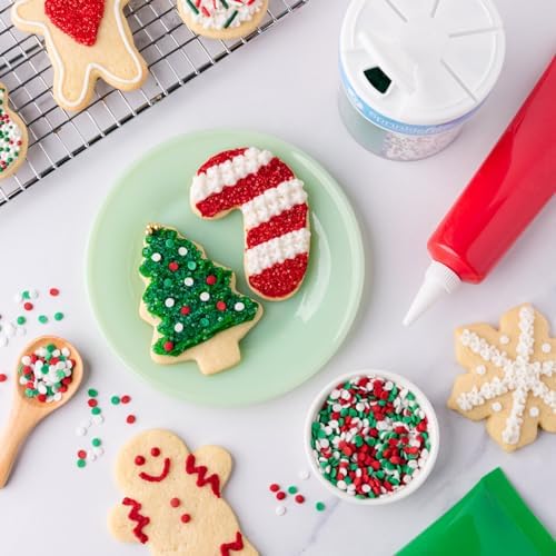 Sweets Indeed Christmas Sprinkles Mix – 6-Cell Holiday Assortment 6.45 oz | Edible Jimmies, Nonpareils & Sugar Pearls for Decorating Christmas Cookies, Cupcakes, Cakes & Holiday Desserts