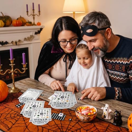 Halloween Bingo Cards for 24 Players - 5" x 7", Tomb Shaped