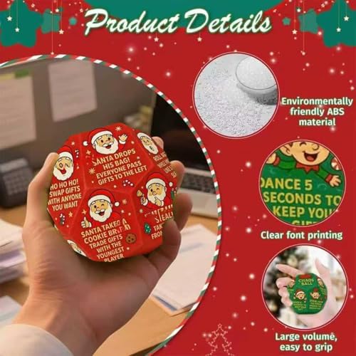 Christmas Santa Swap Gift Exchange Dice,Hilarious Exchange Party Game Dice Game,Christmas Stocking Stuffers Gift Exchange Dice Games,Exchange Gifts Family Gamefor Xmas,Party,Family Night,Holiday