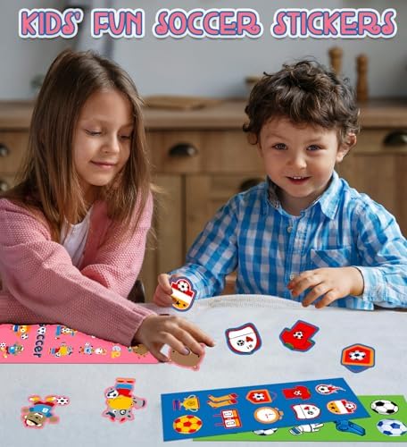 Soccer Party Favors, 400Pcs Soccer Stickers for Boys Girls Kids Teens