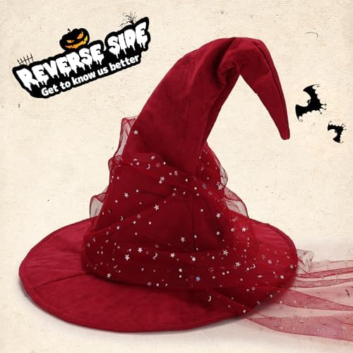 Ibeauti Wizard Hat for Adult Halloween Costume Witch Hat Cosplay Accessory