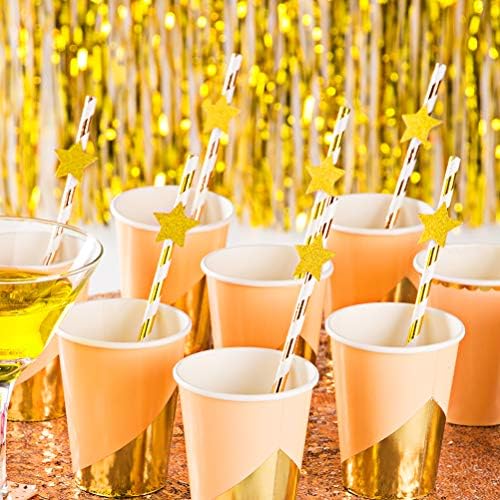 MOWO Gold Glitter Stars Confetti Party Table Decoration, 1.2'', 200pc