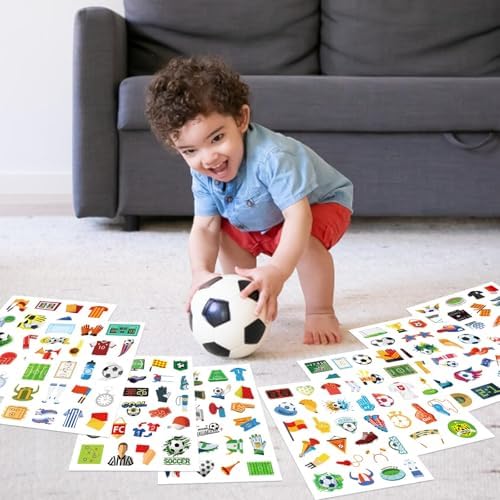 501 PCS Soccer Stickers, Soccer Party Favors