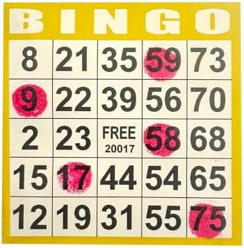 JUNWRROW Bingo Paper Game Cards - 500 Sheets (100 Books of 5 Colors) - 4"x4" Disposable Cards- Ideal for Seniors, Family Game Night, Large Groups,Classroom Activities