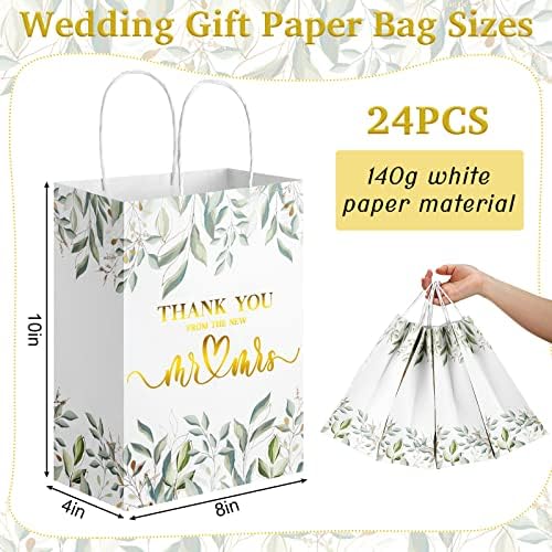 Panelee 24 Pcs Wedding Welcome Bags Thank You Gift Bags for Guests