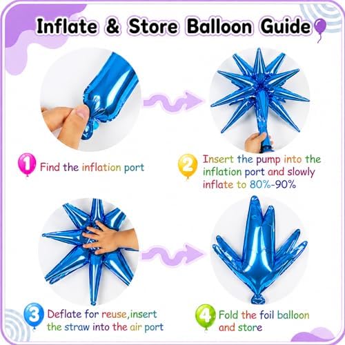 Black Purple Blue Balloon Arch Garland Kit Metallic Latex Foil Balloons