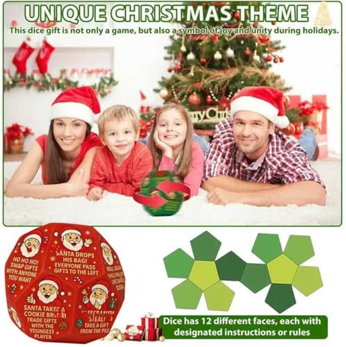 Christmas Santa Swap Gift Exchange Dice,Hilarious Exchange Party Game Dice Game,Christmas Stocking Stuffers Gift Exchange Dice Games,Exchange Gifts Family Gamefor Xmas,Party,Family Night,Holiday