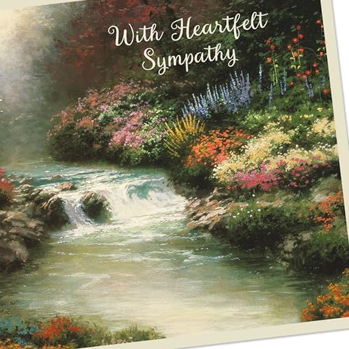DaySpring Thomas Kinkade Religious Sympathy Card Assortment, Nature Paintings (12 Cards with Envelopes)