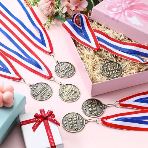 Quelay 30 Pcs Gold Star Awards Medals 2" Ribbons