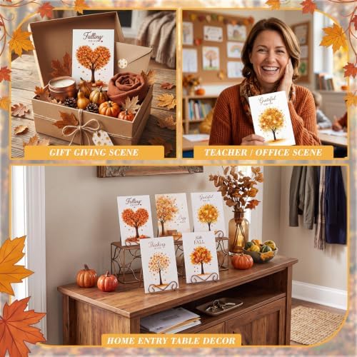 Eaasty 50 Sets Greeting Cards & Envelopes, Autumn Style