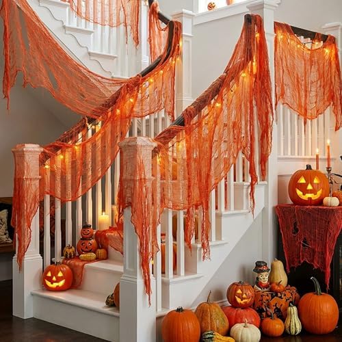 RunNico 200"x70" Large Halloween Scary Gauze, Spooky Cloth Party Decoration