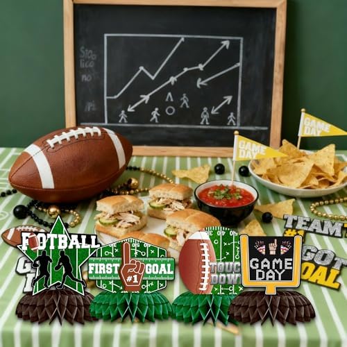 12PCS Football Party Decorations, Footaball Centerpieces for Tables