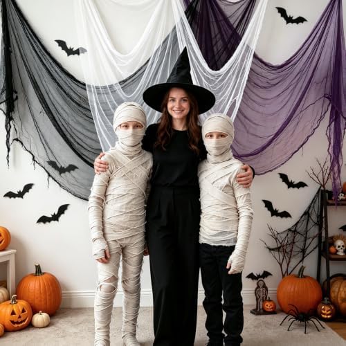 500 X 80 in Halloween Creepy Cloth for Yard and Outdoor Decorations,Multi
