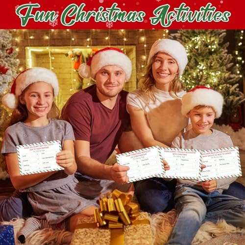 COCHIE Fun Christmas Family Friendly Feud Cards Against Game for Adults Office Large Group Parties Favor, Xmas Trivia Quiz Party Games Christmas Night Activities - No Buzzers (Xmas)