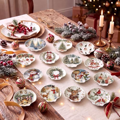 Tenzceur 48 Pack 24 Styles Vintage Christmas Napkins for Decoupage, 13 Inch