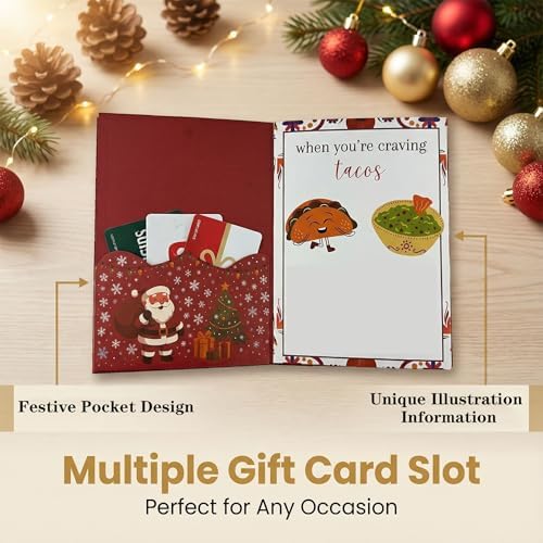 3Pc Christmas Gift Card Book for Adults,Card Gift Book with Envelopes Gifts