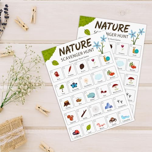Nature Scavenger Hunt Card for Road Trips and Camping