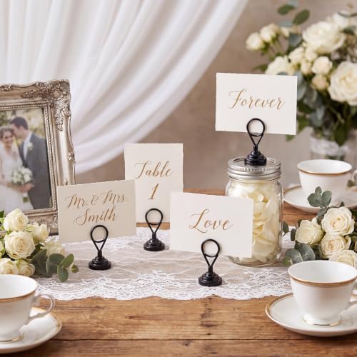 Kathfly 24 Pcs Table Number Holder, 1.7inch Place Card Holder