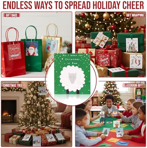 Iconikal Mini Christmas Cards 64-Pack with Envelopes 3x3