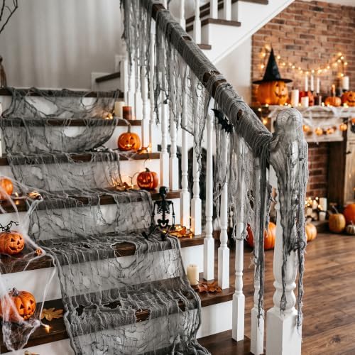 500'' x 39''Large Halloween Creepy Cloth, Spooky Gauze Decoration