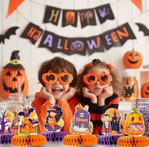 9 PCS Halloween Honeycomb Centerpieces Party Decor