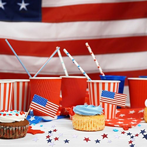 TecUnite 52.5Ft Patriotic Star Streamer Garland, Red White Blue 4th of July