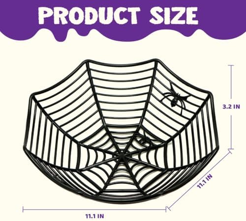 JOYIN 5 Pcs Halloween Candy Bowl Spider Web Trick or Treat Dish Decorations Indoor, Plastic Bowl Party Favors Supplies for Table Desk Haunted House Basket Decor