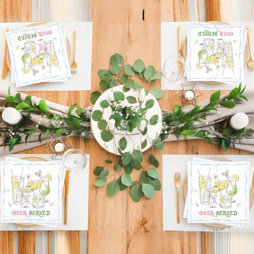 100 Pcs Sports Cocktail Napkins 5 x 5 Inch Tennis Cheers Plaid Paper Napkins 3-ply over Served Disposable Paper Martini Decorations for Party Decorations Summer Spring Sports Party (Tennis Champagne)