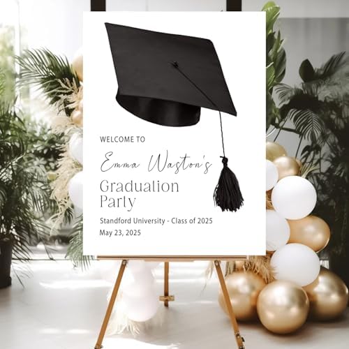Personalized 2026 Graduation Party Welcome Sign, Minimalist Grads Decor, Class of 2026 Graduation Party Poster, Custom Graduation Party Sign, Congrats Grad Decorations Design 9