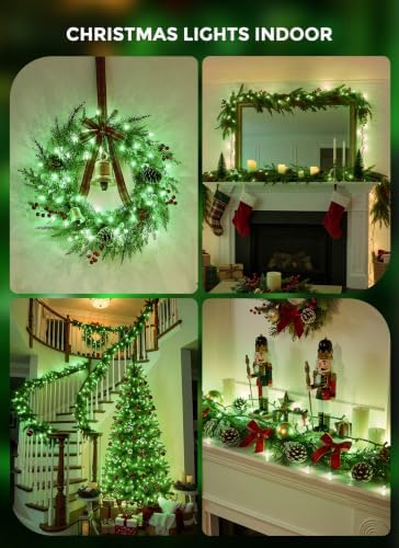 LED Christmas Lights Indoor Outdoor, 33FT 100 Count Mini String Lights