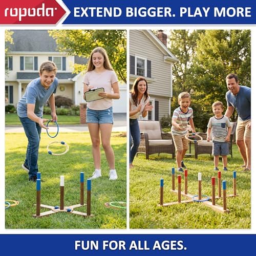 ropoda Ring Toss Game, Extra Large 28" Yard Game with Stable Connection