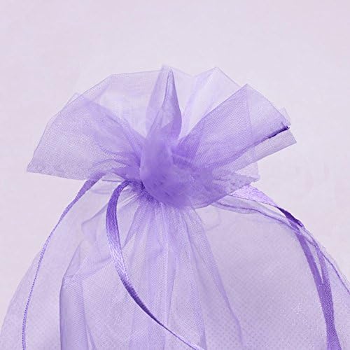 Wudygirl 100 PCS 5"x7" Organza Bags Lilac Gift Bags with Drawstring