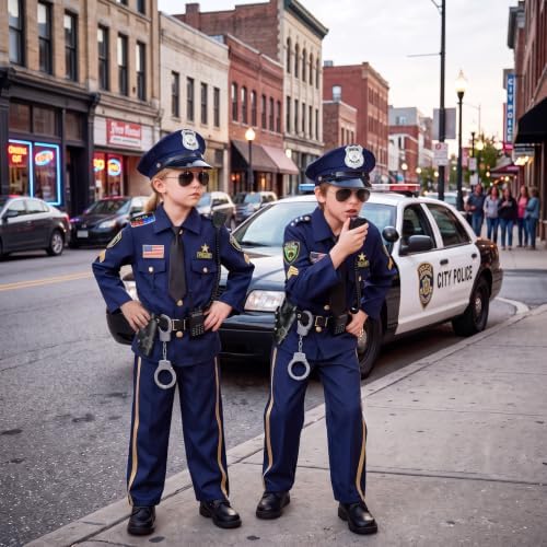 Police Costume for Kids Halloween Role Play with Accessories