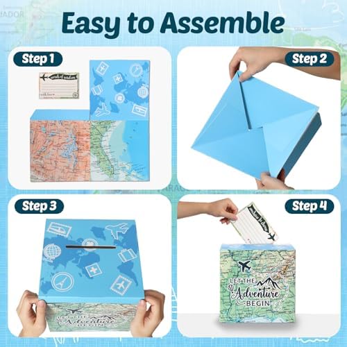 Yaaaaasss! 51Pcs Adventure Card Box Holder with Advice Cards, Party Decor