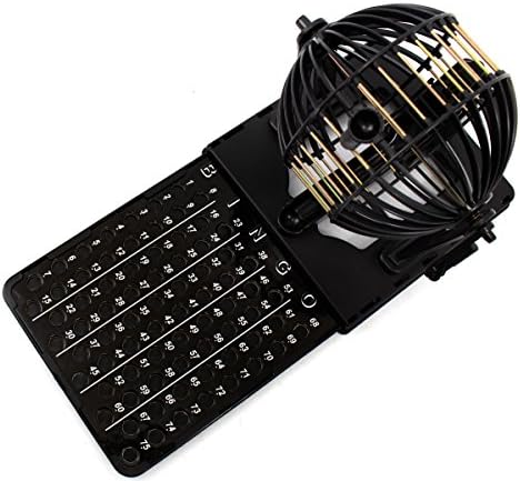 PowerTRC Bingo Machine Cage Game Set | with Bingo Balls | Classic Cage | Bingo Tray (Classic Version)
