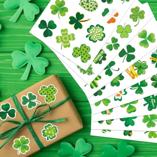 309 PCS St. Patrick's Day Stickers - 24 Sheets Lucky Shamrock Stickers