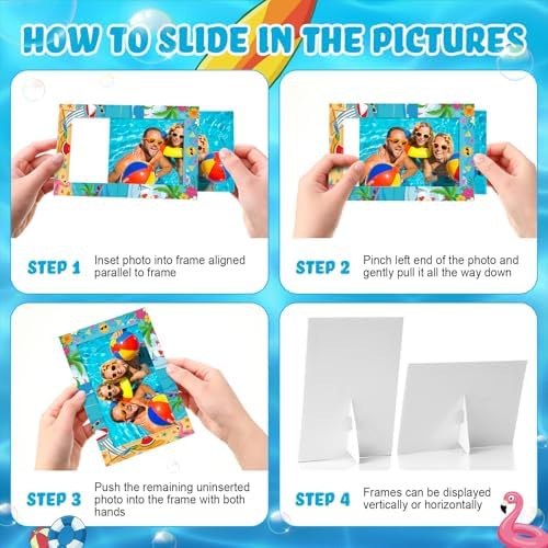 AmazingSpark 50 Pack 4x6 Beach Picture Frame Cards Paper Photo Frames