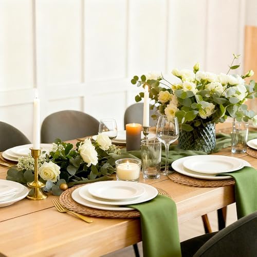13" Round Woven Placemats Set of 24, Heat Resistant Plate Chargers