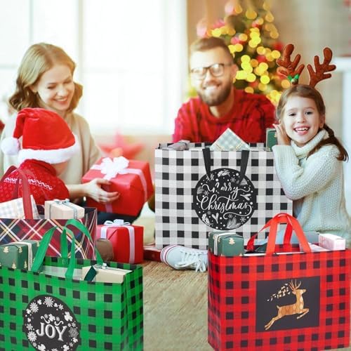 Heetobcos 16 Pack 17" Extra Large Christmas Gift Bags with Handle