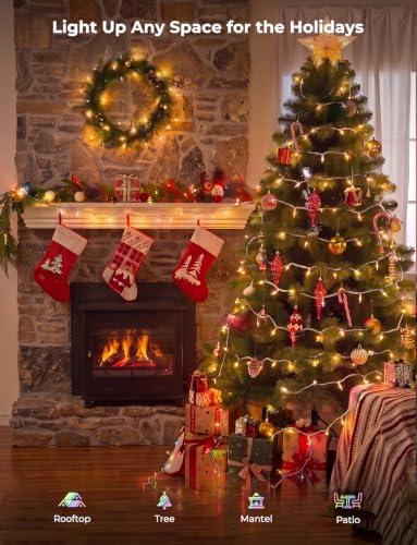 Clear Christmas Lights, 20FT 100 Count Incandescent Mini String Lights, Connectable Waterproof Fairy Light Christmas Decorations for Indoor Outdoor Xmas Tree Garland Garden Patio Party Wedding Decor