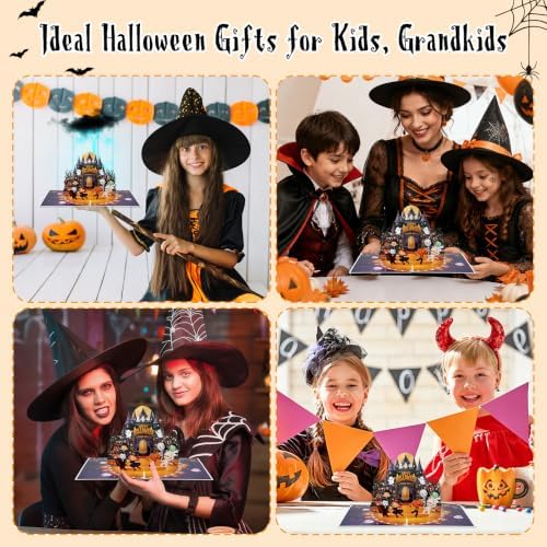 D24TIME Spooky Happy Halloween Pop Up Card for Kids Grandkids