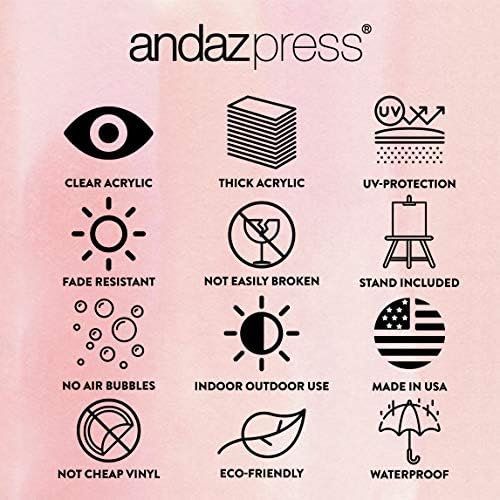 Andaz Press Ice Cream Sundae Bar Acrylic Sign, 7.5 x 11 Inch, Stand Included, Signage, Wedding, Bridal Shower, Bachelorette, Engagement, Birthday, Baby Shower, Graduation, Events, Backdrop