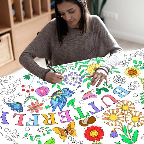 Giant Butterfly Coloring Poster, 30 x 72 Inch