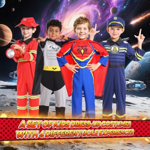 Costumes for Kids Boys Dress up Clothes for Role Play, Boys Muscle Chest
