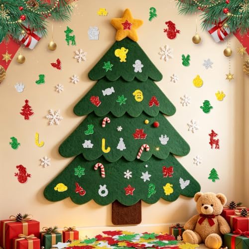 250Pcs Foam Stickers Glitter 3D Christmas Foam Xmas Shape Sticker,Christmas