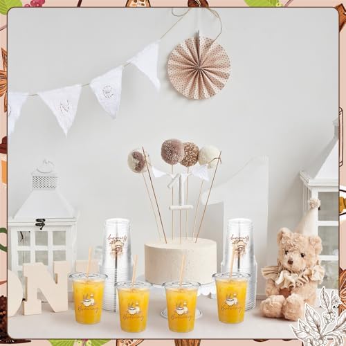 FillTouch 50 Pcs a Baby Is Brewing Baby Shower Decorations Plastic Cups